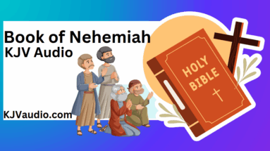 Holy bible and cross with disciples around Gods Word