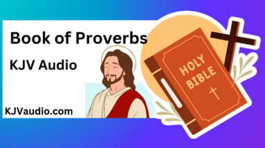 Book of Proverbs with Holy Bible, cross and jesus smiling